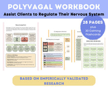 Load image into Gallery viewer, Polyvagal Workbook Plus 30 Calming Flashcards